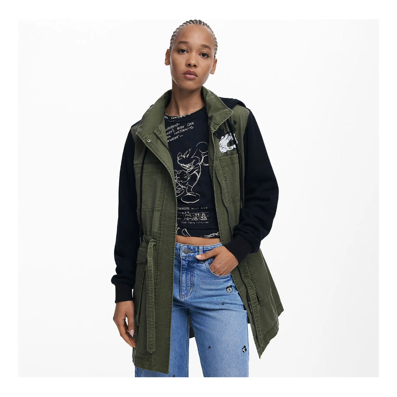 Chamarra Mickey Casual Para Mujer 25wwew28/4002 Desigual® Multicolor L Mickey