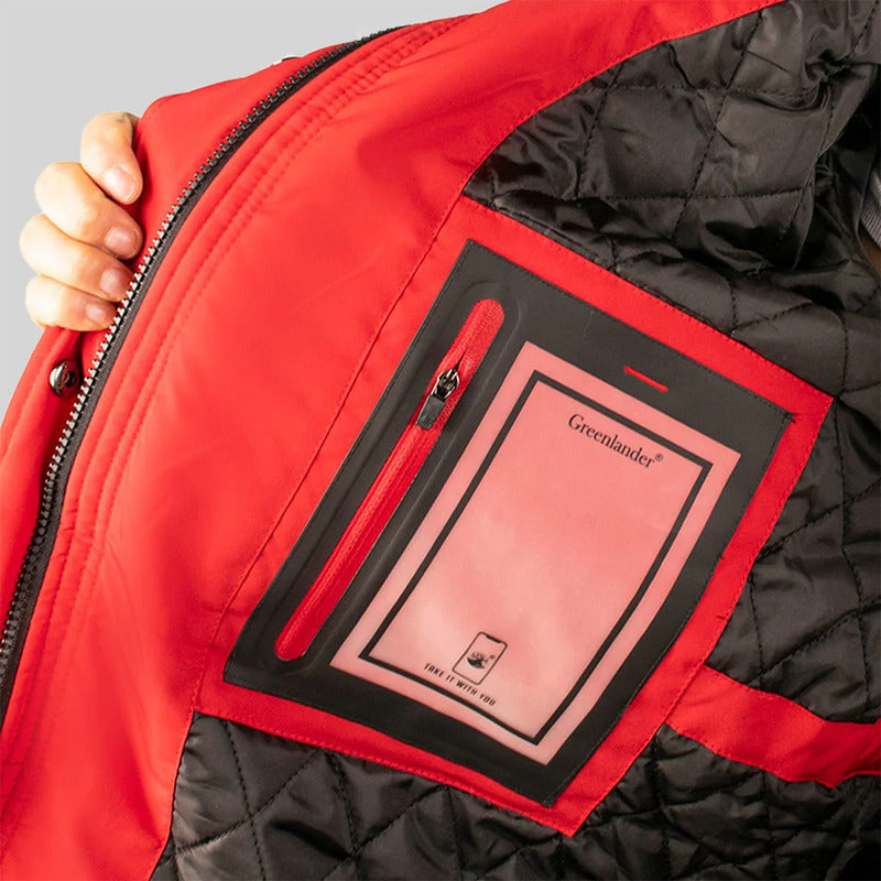 Chamarra Rompevientos Para Mujer Dw86-ny8595h Greenlander® Rojo 1x Lisa