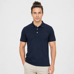 Playera Polo Para Hombre Mod.play01 Marca Truval® Azul Oscuro M Lisa