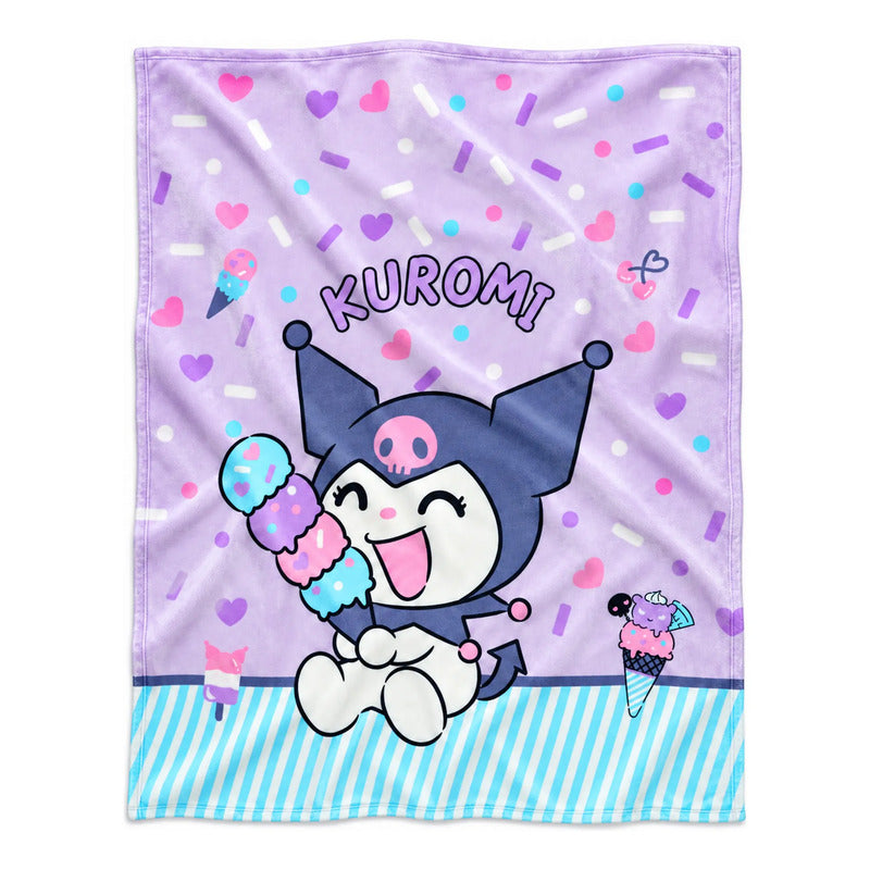 Cobertor Ligero Super Suave Matrimonial Diseños Providencia® Kuromi 850 G Multicolor