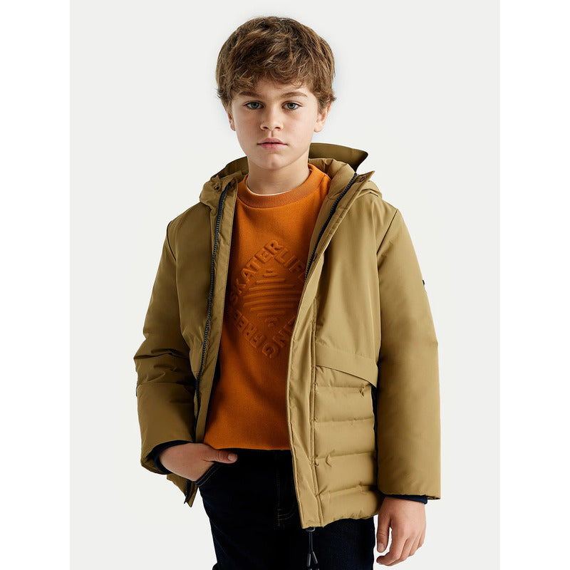 Chamarra De Niño Mod.7459 Almendra Marca Mayoral® Almendra 18 Años Liso