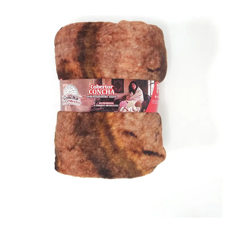 Frazada Divertida Circular Suave Marca Providencia® Marrón Concha Chocolate