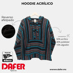 Suéter Poncho Canguro Artesanal Hoodie Acrilico Colores
