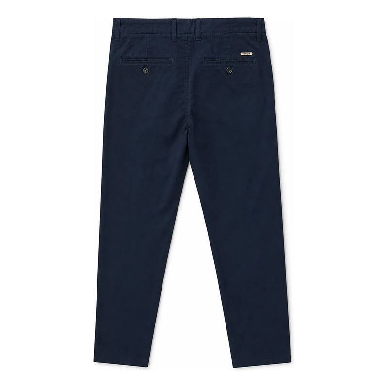 Pantalon Para Hombre Spandex Mod. Gwoven Marca Bobois® Azul Oscuro Lisa 30