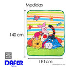 Manta De Cuna Raschel 140x110cm Dibujosanimados Providencia® Winiie Phoo Amigos 500 G Amarillo