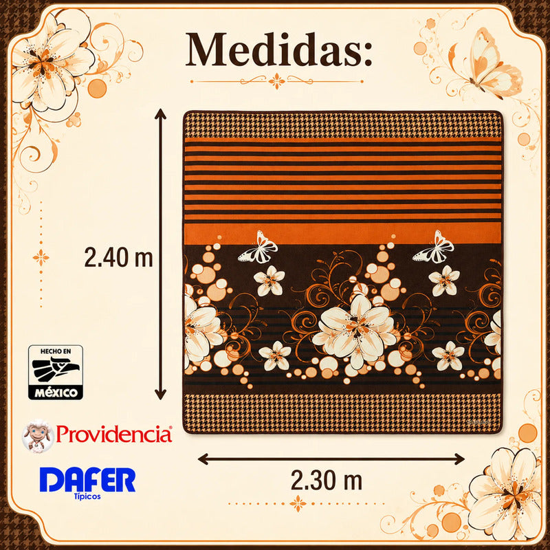 Edredón Jumbo De Borrega King Size 2.30mx2.40m Providencia® Carmen Multicolor