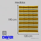 Falsa Artesanal 1.90m X 1.20m Cobija Multiusos Mexicana Geométrico 1 Kg Amarillo