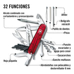 Navaja Multiherramienta Victorinox Cyber Roja Con 32 Funciones Rojo