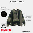 Suéter Poncho Canguro Artesanal Hoodie Acrilico Colores