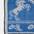 Jorongo Gaban Artesanal Mexicano Colores Azul Caballos Xg