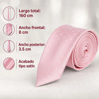 Corbata Elegante Para Hombre Eventos Y Negocios Marca Cotu® Rosa Rombos 160 Cm