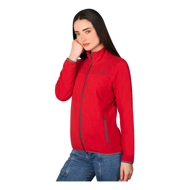 Sudadera Eco Fleece Para Mujer M.dw86-fce7597 Greenlander® Eg Rojo Lisa