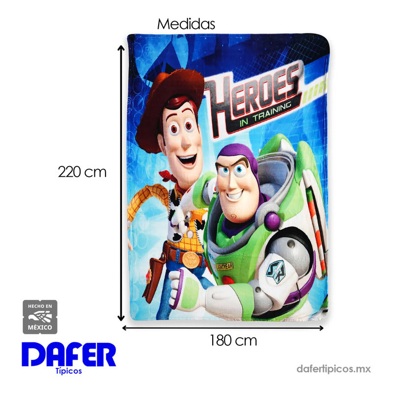 Cobertor Ligero Super Suave Matrimonial Diseños Providencia® Toy Story Hero 850 G Multicolor