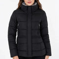 Chamarra Para Mujer Cuello Peluche Dw89-pol7355 Greenlander® Negro Eg Capitonado
