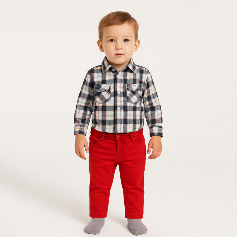 Conjunto Para Bebé Pantalón+camisa Mod.827-8023ac Losan®