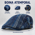 Boina Gorra Casual Retro Para Mujer Atemporal Multicolor Ch Rayas