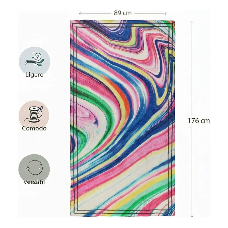 Pashmina Ligera Suave Casual Para Mujer Marca Desigual® Multicolor 24sawa35/9021 Unitalla