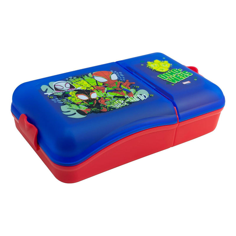 Lonchera Escolar Infantil Con 2 Divisiones Diseños Animados