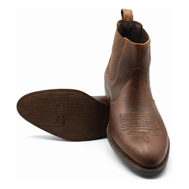 Bota Chelsea Para Caballero Mod. L2126563 Marca Levís® Marrón Liso 28,5 Mx