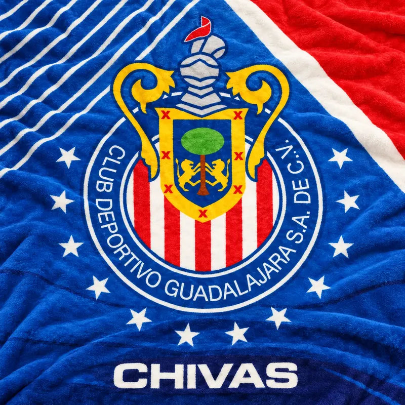 Cobertor Borrega Individual Futbol 1.50x2.00m Providencia® Chivas 1 Kg Multicolor