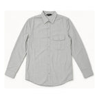 Camisa Lino Regular Fit Para Hombre Mod. Le2604 Roosevelt® Gris Lisa Ch