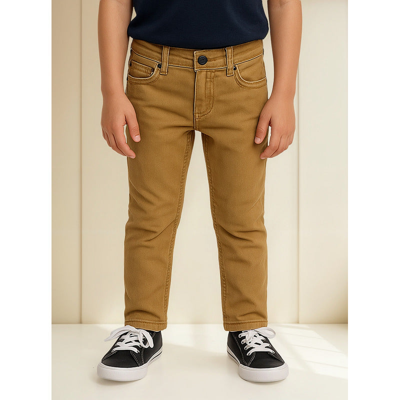 Pantalón Gabardina Para Niño Mod.3517 Marca Mayoral® Dorado Oscuro Liso 2