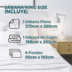 Juego De Sabanas King Size 6pz Tacto Bamboo One Million®