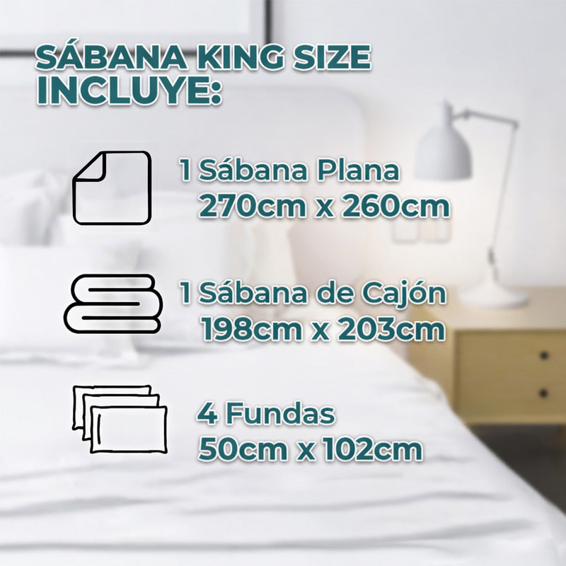 Juego De Sabanas King Size 6pz Tacto Bamboo One Million®