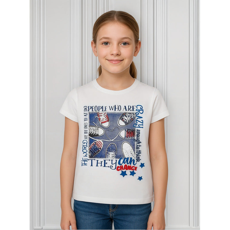 Blusa Casual Para Niña Mod.3015 Marca Mayoral® Blanco 3 Años