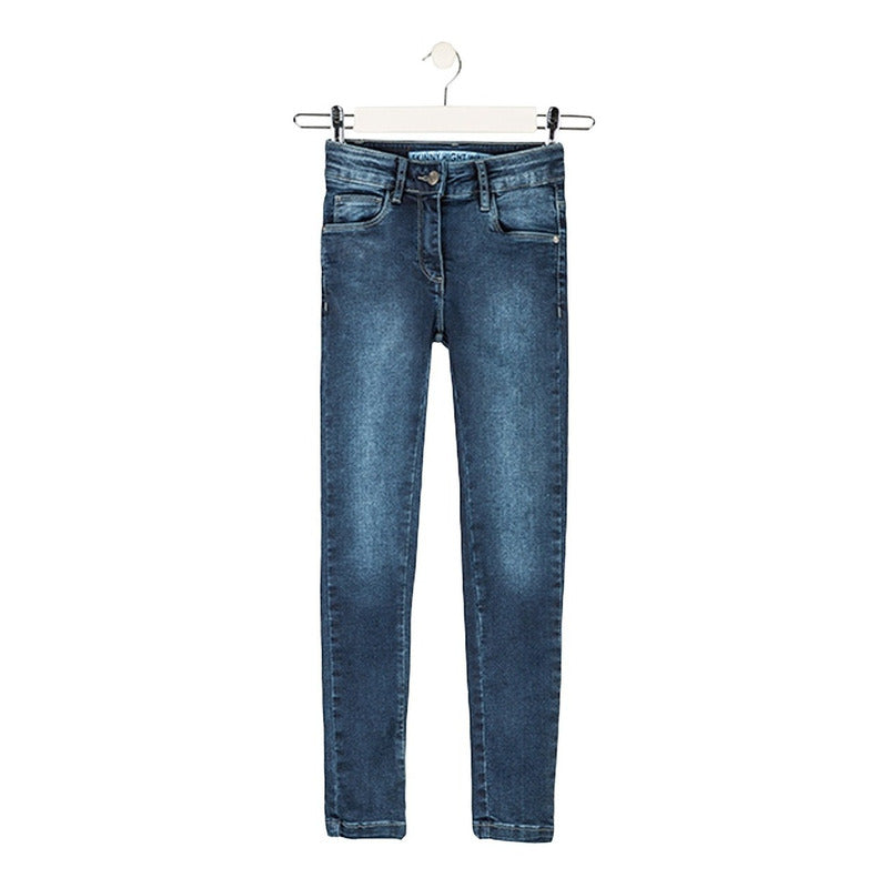 Pantalón Denim Slim Para Niña Marca Losan® Mod.124-9658al