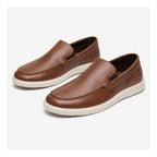Mocasín Casual Para Hombre 100% Piel Mod.423805 Marca Flexi® Marrón Lisa 26,5 Mx