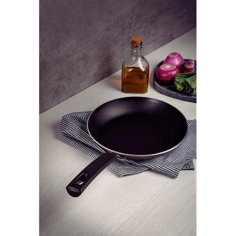 Sartén De Aluminio Antiadherente Sicilia 24cm Tramontina® Negro