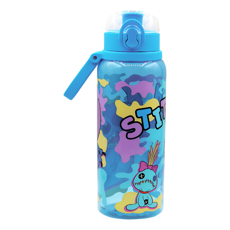 Botella De Agua Ligera Con Asa 900ml Diseños Animados