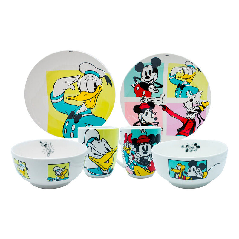 Vajilla Coleccionable De Porcelana 12pz Diseños Animados