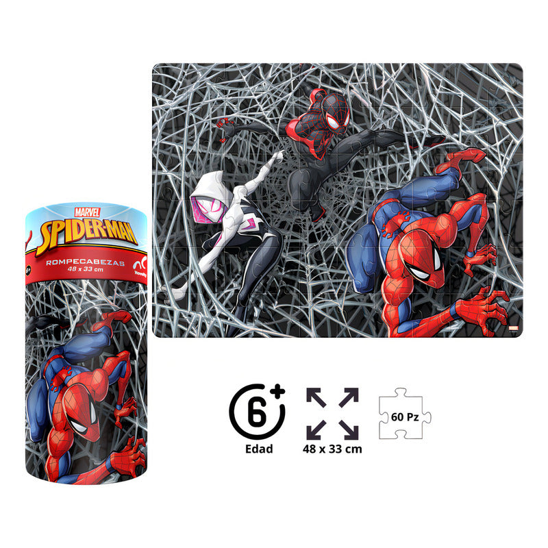 Rompecabezas Marvel 60 Piezas Spiderman Infantil Jca-4316