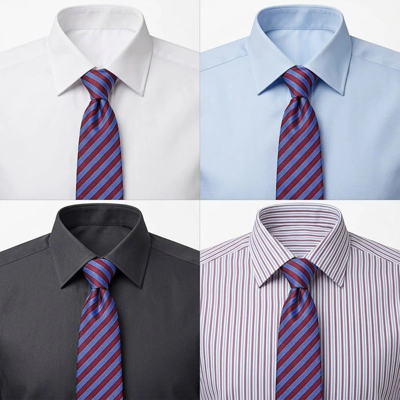 Corbata Elegante Para Hombre Eventos Y Negocios Marca Cotu® Azul Geométrico 154 Cm