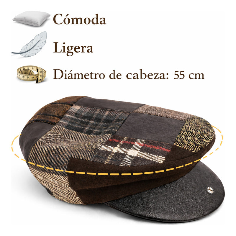 Gorra Boina Elegante Para Hombre Retro Marca Kachka®