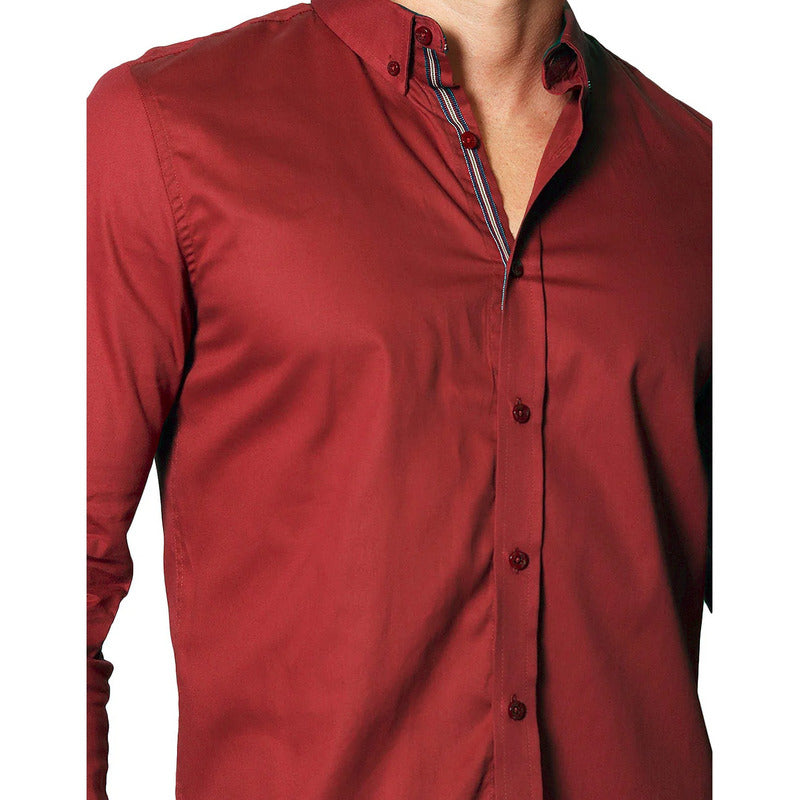 Camisa De Hombre Manga Larga Mod.b35101 Marca Bobois®