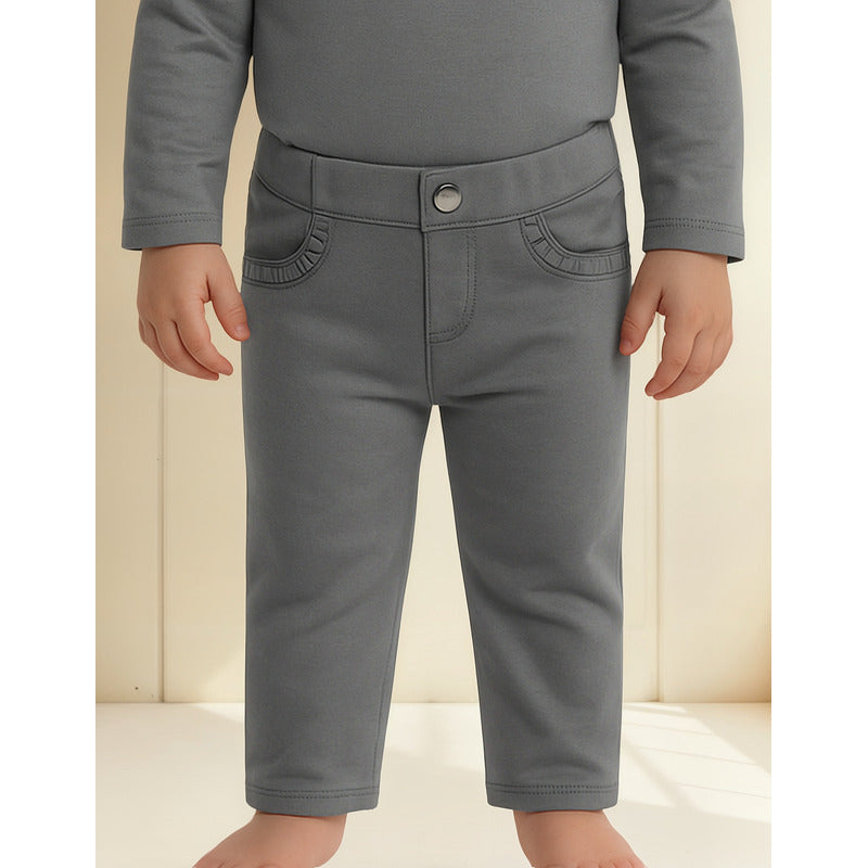 Pantalón Legging Para Niña Mod.560 Marca Mayoral® Acero Liso 6 Meses