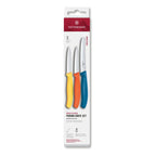 Set Cuchillos Para Verdura Swiss Classic Marca Victorinox® Naranjaazulamarillo