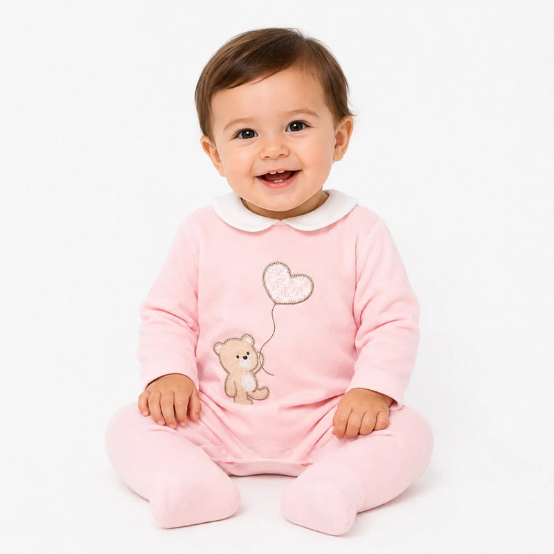 Mameluco Ligero Para Bebé Mod.1743 Marca Mayoral® Rosa 1-2 Meses Lisa