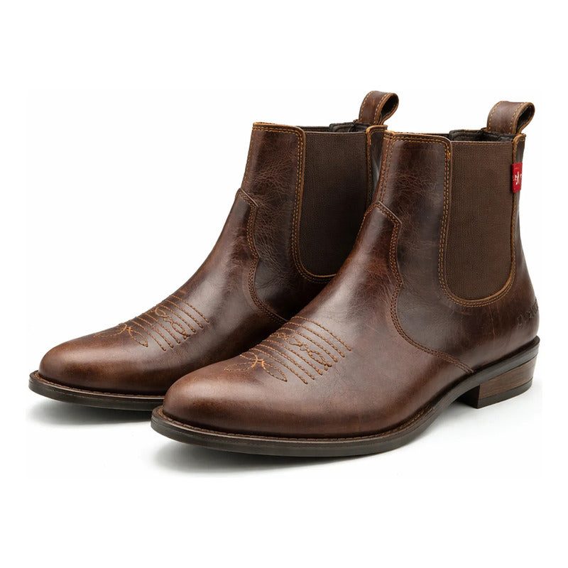 Bota Chelsea Para Caballero Mod. L2126563 Marca Levís® Marrón Liso 28,5 Mx
