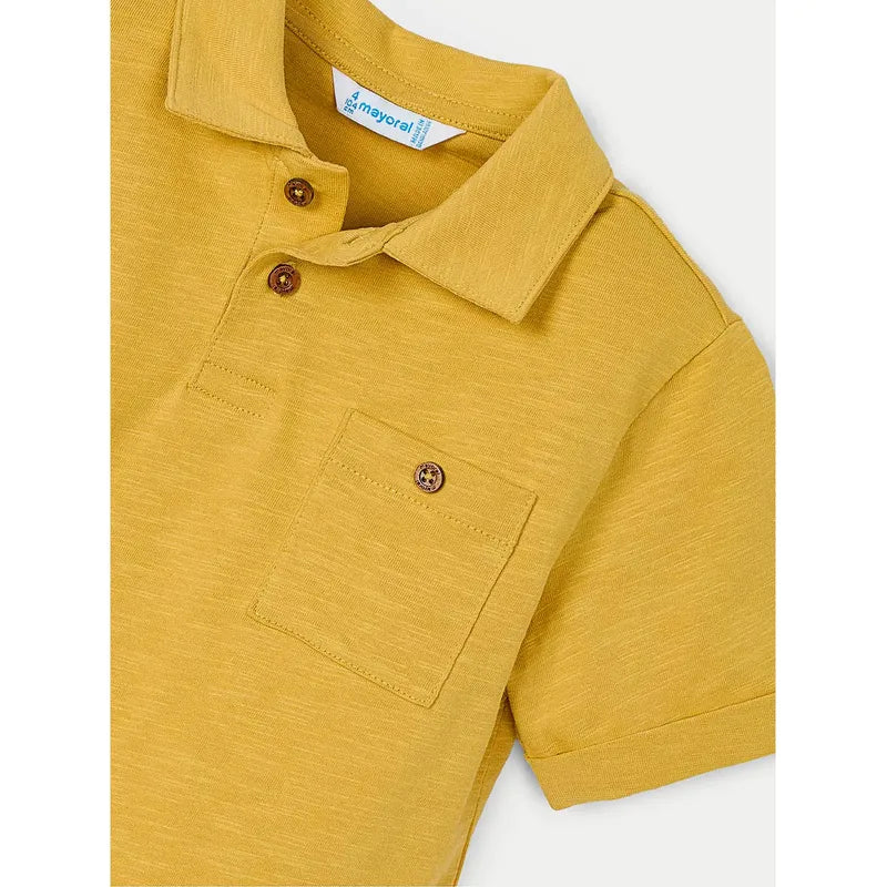 Playera Polo Para Niño Mod.3109 Marca Mayoral® Oro 6 Años Lisa