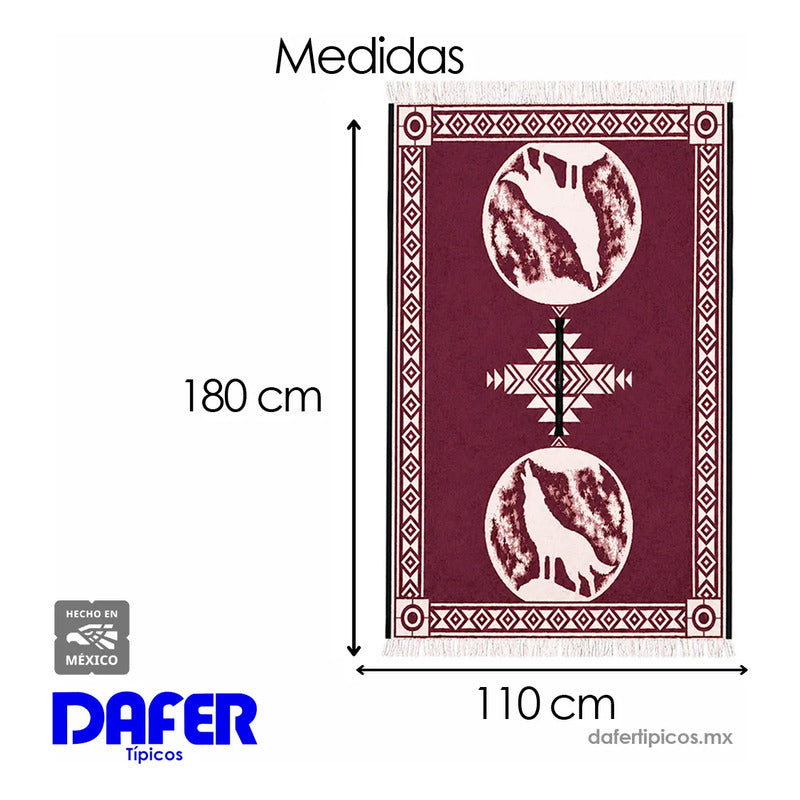 Jorongo Gaban Artesanal Mexicano Colores Lobo Vino Lobo Xg