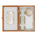 Set Para Bautizo Vela+concha+toalla+caja De Madera