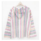 Suéter Poncho Canguro Artesanal Hoodie Acrilico Colores