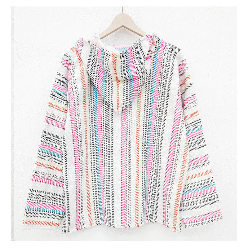 Suéter Poncho Canguro Artesanal Hoodie Acrilico Colores