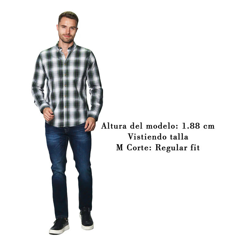 Camisa Para Hombre Regular Fit Mod. B45103 Marca Bobois®