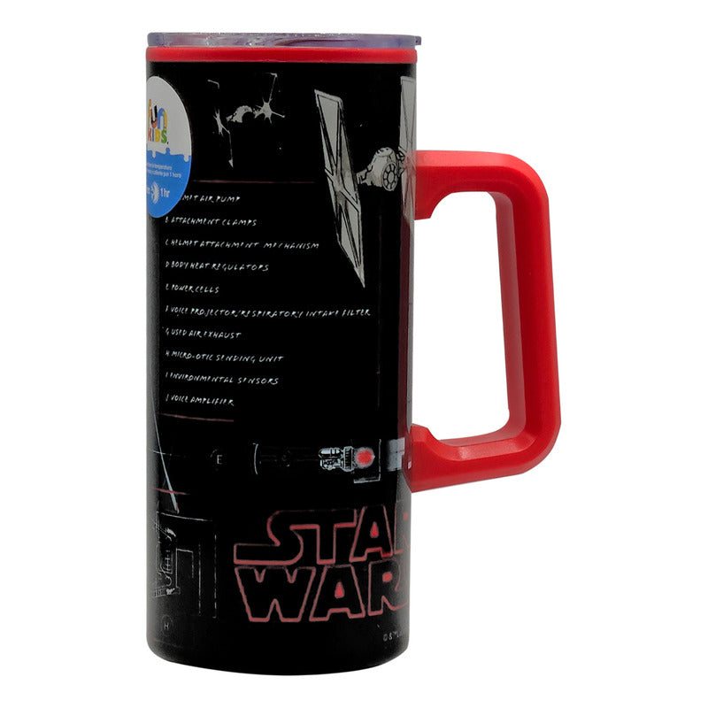 Termo Con Asa Tapa Clean 500ml Diseños Animados