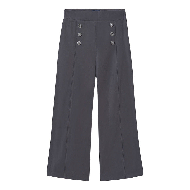 Pantalón Acampanado Para Niña Mod.6534 Marca Mayoral® Gris Oscuro Liso 12 Años